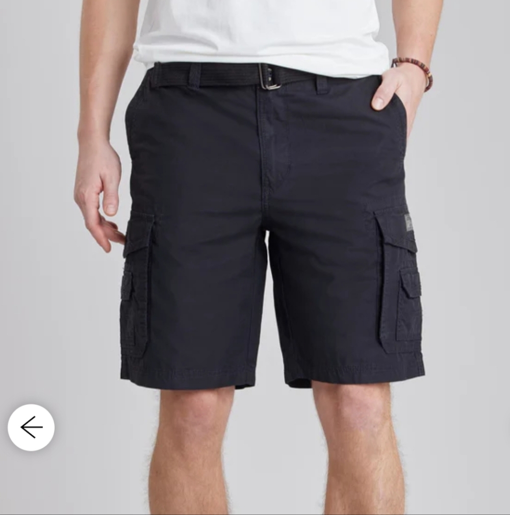 UNIONBAY Men's Black Cargo Shorts with Multi-Pocket Utility